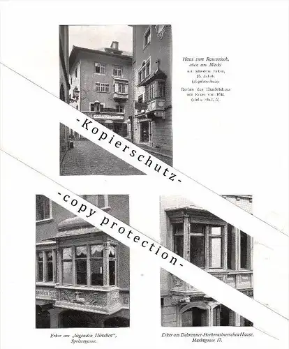 Photographien / Ansichten , 1913 , St. Gallen , Zollhaus , Marktgasse , Spiesergasse ,Prospekt , Architektur , Fotos !!!