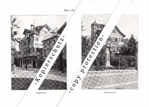 Photographien / Ansichten , 1913 , St. Gallen , Haus zur Hechlen , hinterm Turm , Prospekt , Architektur , Fotos !!