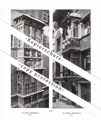 Photographien / Ansichten , 1913 , St. Gallen , Am Pelikan , Haus zur Kugel , Schwan , Prospekt , Architektur , Fotos !!