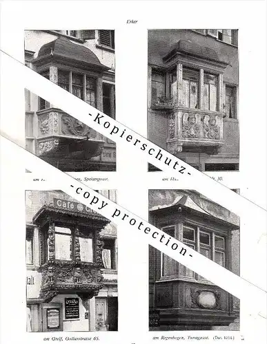 Photographien / Ansichten , 1913 , St. Gallen , Brühlgasse , Am Greif , Turmgasse , Prospekt , Architektur , Fotos !!!