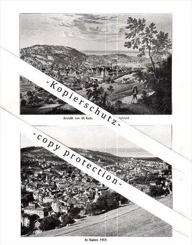 Photographien / Ansichten , 1913 , St. Gallen , Prospekt , Architektur , Fotos !!!