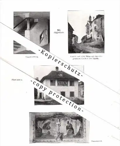 Photographien / Ansichten , 1913 , Wil , Haus zum Binder Klaus , Marktgasse , Prospekt , Architektur , Fotos !!!
