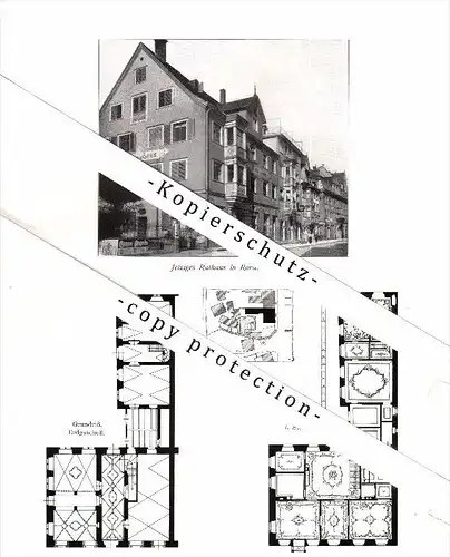Photographien / Ansichten , 1913 , Rorschach , Rathaus , Prospekt , Architektur , Fotos !!!