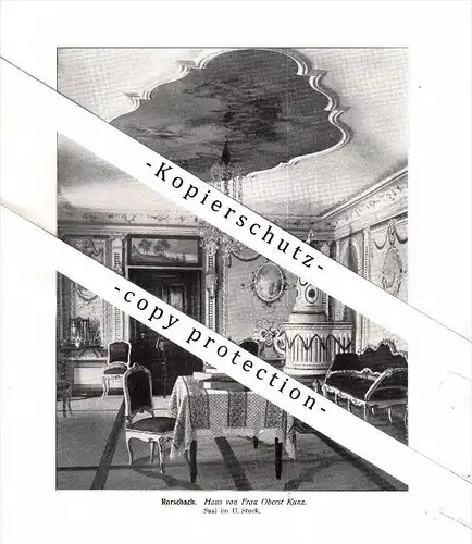 Photographien / Ansichten , 1913 , Rorschach , Haus von Oberst Kunz , Mariabergstrasse Prospekt , Architektur , Fotos !!