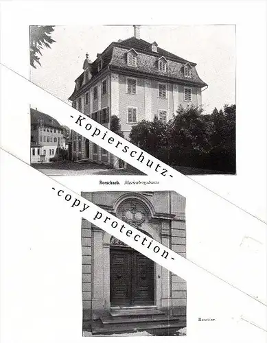 Photographien / Ansichten , 1913 , Rorschach , Marienbergstrasse , Prospekt , Architektur , Fotos !!!