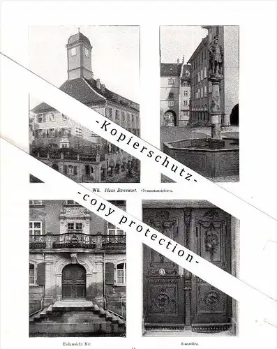 Photographien / Ansichten , 1913 , Wil , Haus Bannwart , Prospekt , Architektur , Fotos !!!