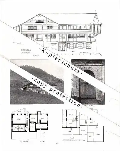 Photographien / Ansichten , 1913 , Toggenburg , Wattwil , Lichtensteig , Prospekt , Architektur , Fotos !!!