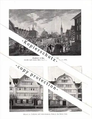 Photographien / Ansichten , 1913 , Herisau , Teufen , Gais , Prospekt , Architektur , Fotos !!!