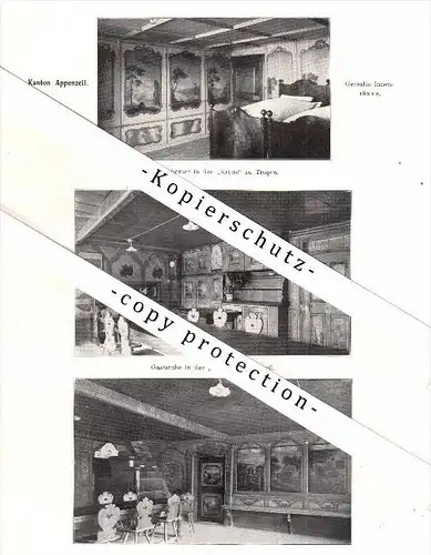 Photographien / Ansichten , 1913 , Hundwil , Trogen , Lachen-Straubenzell , Bühler , Prospekt , Architektur , Fotos !!!