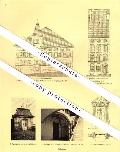 Photographien / Ansichten , 1928 , Fribourg / Freiburg , Prospekt , Architektur , Fotos !!!