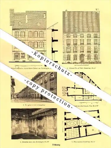 Photographien / Ansichten , 1928 , Fribourg / Freiburg , Prospekt , Architektur , Fotos !!!