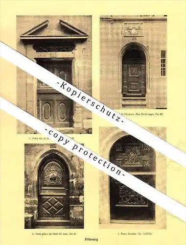 Photographien / Ansichten , 1928 , Fribourg / Freiburg , Prospekt , Architektur , Fotos !!!