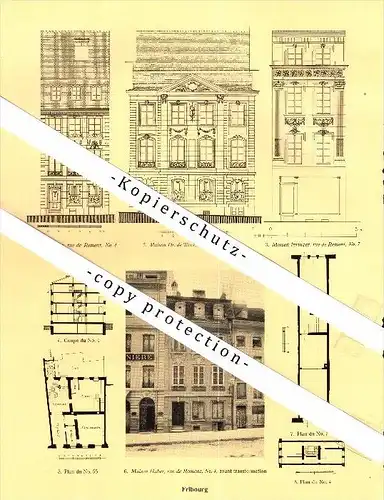 Photographien / Ansichten , 1928 , Fribourg / Freiburg , Prospekt , Architektur , Fotos !!!