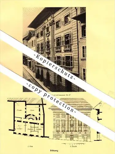 Photographien / Ansichten , 1928 , Fribourg / Freiburg , Prospekt , Architektur , Fotos !!!