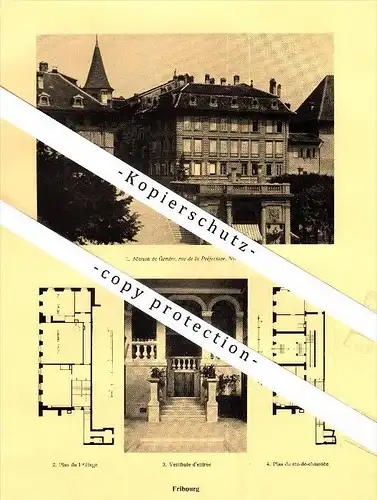 Photographien / Ansichten , 1928 , Fribourg / Freiburg , Prospekt , Architektur , Fotos !!!