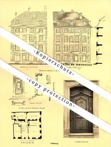 Photographien / Ansichten , 1928 , Fribourg / Freiburg , Prospekt , Architektur , Fotos !!!