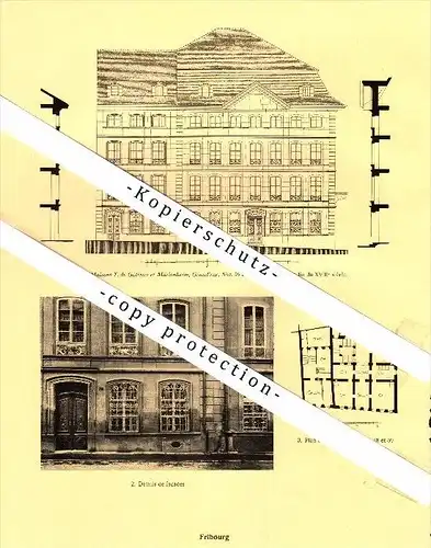 Photographien / Ansichten , 1928 , Fribourg / Freiburg , Prospekt , Architektur , Fotos !!!