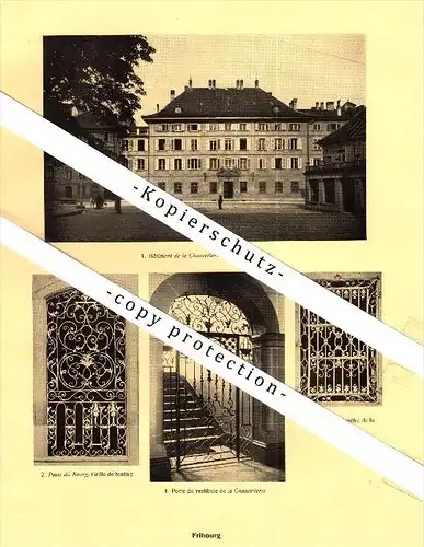 Photographien / Ansichten , 1928 , Fribourg / Freiburg , Prospekt , Architektur , Fotos !!!