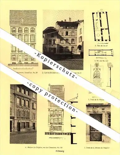 Photographien / Ansichten , 1928 , Fribourg / Freiburg , Prospekt , Architektur , Fotos !!!