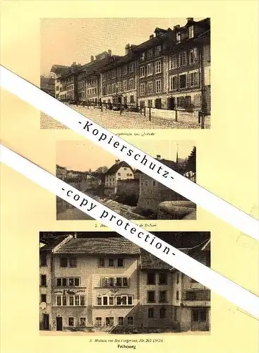Photographien / Ansichten , 1928 , Fribourg / Freiburg , Prospekt , Architektur , Fotos !!!