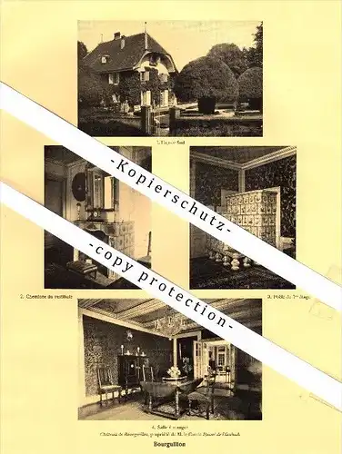 Photographien / Ansichten , 1928 ,  Bourguillon / Bürglen , Marly , Bez. Saane , Prospekt , Architektur , Fotos !!!