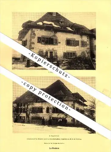 Photographien / Ansichten , 1928 , Agy , Granges-Paccot , La Grande Riedera , Marly-le-Grand , Prospekt , Architektur !!