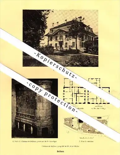 Photographien / Ansichten , 1928 , Belfaux , La Grande Riedera , Prospekt , Architektur , Fotos !!!