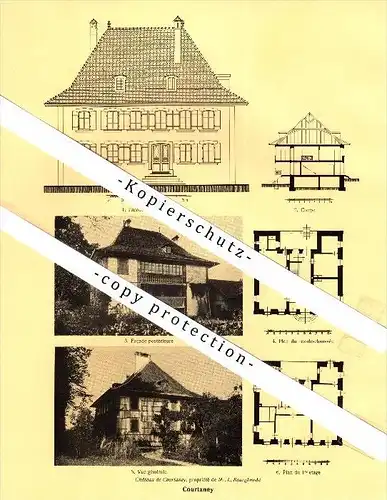 Photographien / Ansichten , 1928 , Seedorf , Courtaney , Prospekt , Architektur , Fotos !!!