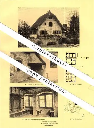 Photographien / Ansichten , 1928 , Blumisberg , Tavel , Prospekt , Architektur , Fotos !!!