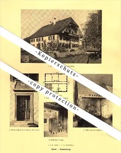 Photographien / Ansichten , 1928 , Blumisberg , Tavel , Prospekt , Architektur , Fotos !!!