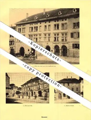 Photographien / Ansichten , 1928 , Romont , Rue , Bez. Glane , Prospekt , Architektur , Fotos !!!