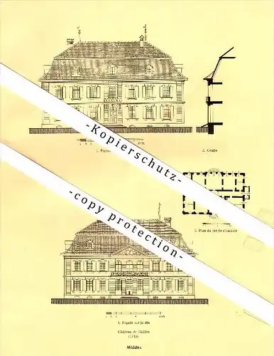 Photographien / Ansichten , 1928 , Middes , Bez. Glane , Prospekt , Architektur , Fotos !!!