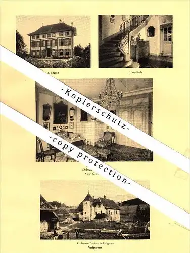 Photographien / Ansichten , 1928 , Vuippens , Gruyères / Greyerz , Vuadens , Prospekt , Architektur , Fotos !!