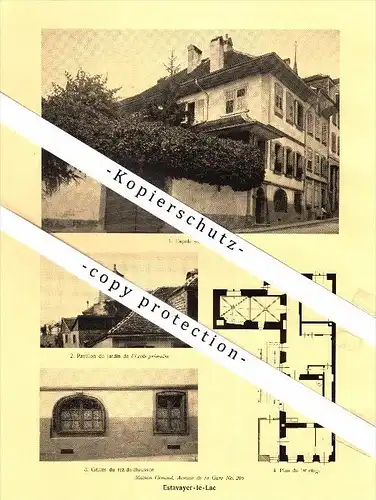 Photographien / Ansichten , 1928 , Estavayer-le-Lac , Bez. Broye , Prospekt , Architektur , Fotos !!!