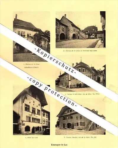 Photographien / Ansichten , 1928 , Estavayer-le-Lac , Bez. Broye , Prospekt , Architektur , Fotos !!!