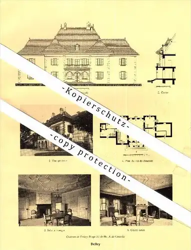 Photographien / Ansichten , 1928 , Morat , Fribourg , Delley-Portalban , Bez. Broye , Prospekt , Architektur , Fotos !!!