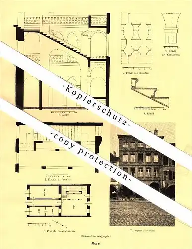 Photographien / Ansichten , 1928 , Morat , Fribourg , Freiburg , Prospekt , Architektur , Fotos !!!