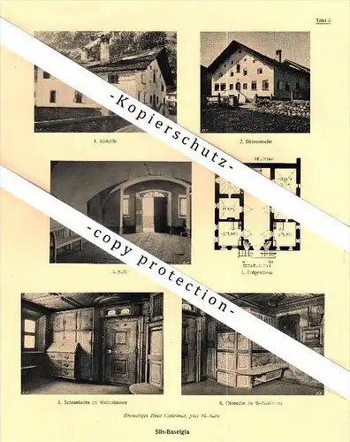 Photographien / Ansichten , 1923 , Celerina / Schlarigna , Sils - Baselgia , Prospekt , Architektur , Fotos !!!