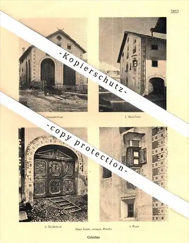 Photographien / Ansichten , 1923 , Celerina / Schlarigna , Kr. Oberengadin , Prospekt , Architektur , Fotos !!!