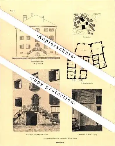 Photographien / Ansichten , 1923 , Samedan / Samaden , Kr. Oberengadin , Prospekt , Architektur , Fotos !!!