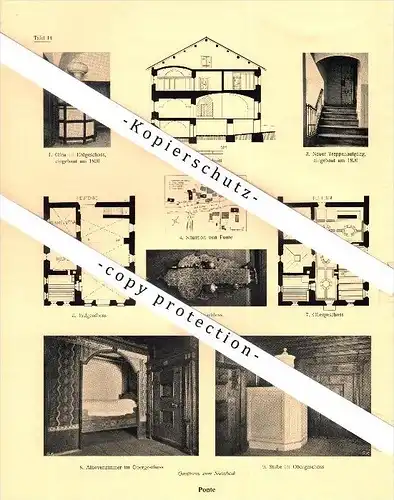 Photographien / Ansichten , 1923 , Bevers / Bever , Ponte / Pontresina , Oberengadin , Prospekt , Architektur , Fotos !!