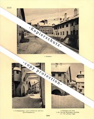 Photographien / Ansichten , 1923 , Zuoz , Kr. Oberengadin , Prospekt , Architektur , Fotos !!!