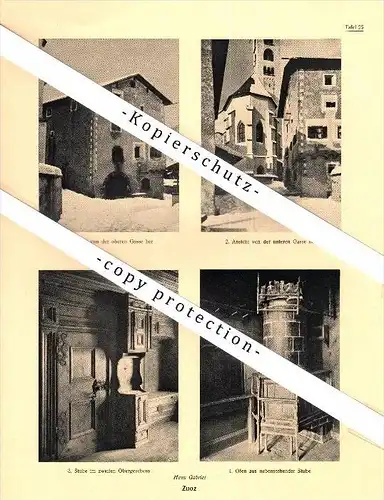 Photographien / Ansichten , 1923 , Zuoz , Kr. Oberengadin , Prospekt , Architektur , Fotos !!!