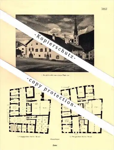 Photographien / Ansichten , 1923 , Zuoz , Kr. Oberengadin , Prospekt , Architektur , Fotos !!!