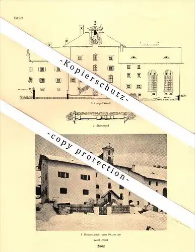 Photographien / Ansichten , 1923 , Zuoz , Kr. Oberengadin , Prospekt , Architektur , Fotos !!!