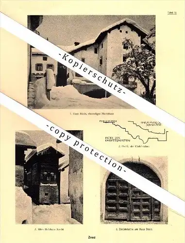 Photographien / Ansichten , 1923 , Zuoz , Kr. Oberengadin , Prospekt , Architektur , Fotos !!!