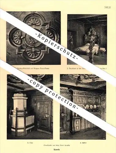 Photographien / Ansichten , 1923 , Scanfs / S-chanf , Kr. Oberengadin , Prospekt , Architektur , Fotos !!!