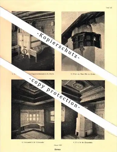 Photographien / Ansichten , 1923 , Zernez  , Kr. Sur Tasna , Prospekt , Architektur , Fotos !!!