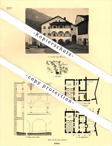 Photographien / Ansichten , 1923 , Ardez und Schuls / Scuol , Prospekt , Architektur , Fotos !!!