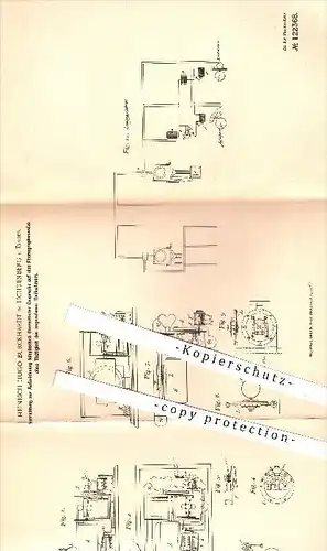original Patent - H. H. Burckhardt , Lichtenberg , 1899 , Aufzeichnung telefonisch übermittelter Gespräche , Telefon !